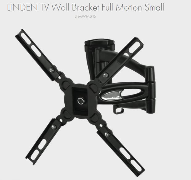 LINDEN Full Motion TV Wall Bracket Small (15-32