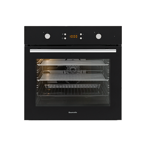 Baumatic 7 Function Electric Oven - Black / SS